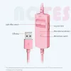Onderdelen edifier Hecate G2II Pink Cat Ear hoofdtelefoon 7.1 Surround Sound Gaming Headset RGB Licht, ruisonderdrukking Mic -hoofdtelefoon voor pc