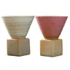 Cups Saucers Coffee Cup Hand Crafted Tea Ceremony Supplies With Base For Restaurant Travel Cafe Party Office