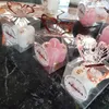 50pcs transparente Geschenkbox Kerzenverpackung Geschenkbox 5*5*5cm PVC Hochzeit Candy Box Wedding Party Supplies Geschenkverpackung 240426
