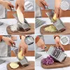 Tools 4 in1 Vegetable Slicer Stainless Steel Shredder Cutter MultiPurpose Vegetable Slicer Cuts Set Manual Fruit Carrot Potato Grater