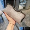 Handväskor Purses Sparky Women Bridal för prom Party Pärlor Guld Black Evening Clutches Chain Bag Handväskor Drop Delivery Wedding, Eve Dhaxs