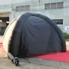 Tenda a cupola di ragno gonfiabile all'aperto all'ingrosso tenda evento nero giocattolo gazobe con 2 pareti trasparenti dimensioni e colore personalizzati