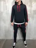 Yoga Outfits Männer Tracksuit Set Slim Fit Hoodies Sweatshirt Harem Hosen Jogger Sportswear Anzug Sportsets