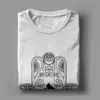 Herren-T-Shirts Herren T-Shirt Khamsa Amazigh Berber mit Yaz-Mustern 100% Baumwolle Ts Short Slve Symbol für Glück T-Shirts Crewneck Tops T240425