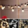 5712M Led Globe Solar Fairy String Lights Christmas Garland Street Wedding Bulb Lamps Outdoor for Party Holiday Garden Patio 240411