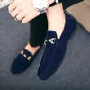 Suede Loafers for Men Soft Driving Moccasins Högkvalitativa lägenheter Male Walking Shoes Slipon Casual Summer Mens Shoe 240420