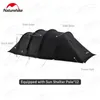 テントとシェルターNatureHike Cloud Bessel Tunnel Tent 4 Pole Large Lobby Multi-Person Camping Outdoor 2-Snow Skirtと1ホール