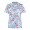 Мужские полосы гавайских растений 3D Печать рубашки поло для мужской одежды мода фламинго пчела графические коротки