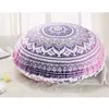 Coussin / décoratif Colorful Mandala Floor S ottoman Round Bohemian Meditation Cushion Pouf 52