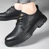 Casual Shoes Fashion Mens Leather Designer Brand Wed Dress Lace Up Business Oxfords Round Toe Office Formal Male