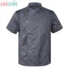 Men Women Kitchen Work Uniform Adult Unisex Chef Jacket Coat Cook el Restaurant Canteen Cake Shop Cafe Shirt Cooking Costume 240412