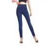 Pantaloni da donna vera tasca imitazione leggings in denim per capospalla fitness ad alta elasticità elasticità senza soluzione di continuità