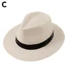 Berets Summer Casual Paper-Strraw Flat-Top Hat Suncreen Light Oddychający Modna neutralna plażowa słońce Panama Słomka
