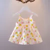 Baby flickor prinsessa klänning baby barn ett år klänning baby barnkläder supersöt sommaren kortärmad klänning