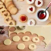 Mögel Metall Easter Pastry Cookie Cutter Set Mini Julkakor som gör mögel rostfritt stål baksmörgås kexskärare mögel