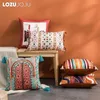Kudde lozujoju konst tryckt soffa omslag med tofs dekoration kuddkuddkuddar för hem 45x45cm