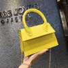 Bolsos de hombro moda bolso cuadrado pequeño mini para mujeres pum cuero cadena de bolsos de cuero damas de mensajería