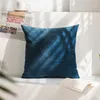 Kussen/decoratieve blauwe hoes zacht fluweel sofa kussenomslag 45x45 Home Hotel Office Taille Decor Throw Case Cover