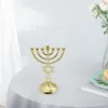 Posiadacze świec Manukkah Menorahs Holder 7 Odgałęzienie Zabytkowe Zaprojektowane szerokie solidne baza Candelabra Menorah Candlestick Ozdoby