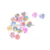 Decoraciones de jardín Simación Lollipops Colorf Lollipop Candy Decors Resin Mini Rainbow Bonsai Ornaments Drop entrega Del Home Patio Dhxmj