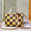 Louls Vutt Women 24SS Handväskespåsar Checkerboard för Diagonal Crossbody Shoule Designer Damer Luxury Contrast Bag Travel Holder Outdoor Car