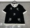 CE2368L Designer T Shirt Woman Short Sleeve Brand Women Tshirt Summer Sequin Tree Knit Shirts Top Tee