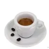 Tazas NUOVA Point Classic Espresso Copa y salsa Conjunto de salsa de café y placas de hueso espeso, competitivo, J240428