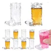 Weingläser Cowboy -Stiefelbecher Western Cowgirl Theme Party liefert transparente Bier -Trinkbecher für Partys Rodeos Hochzeiten