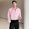 Mäns avslappnade skjortor Luzhen Stylish Elegant Printed Loose Long Sleeve Tops 2024 Original Luxury Social Handsome Fashion Korean Shirt LZ2796