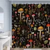 Rideaux de douche aux champignons