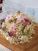 Decorative Flowers Natural Baby Breath Bouquet Rose Sunflower Dried Flower Valentine Day Gift Wedding Party Decoration Home Vase Decor