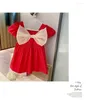 Flickaklänningar 2024 Pudcoco Baby Kid Girls Tulle Tutu Dress 1-7y Summer Kids Clothes Party Wedding Princess Maxi Outfits