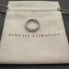 新しい2024 DY Desginer David Yurma Jewelryトップ品質のブレスレットシンプルでエレガントな人気の織物ファッションリングデビッドブレスレットパンクジュエリーChrome 549