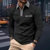 Primavera Autumn Men Camisa Polo Camisa informal Color puro Color puro