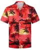 Letnie modne koszule Hawajskie Koszule krótkiego rękawa kokosowe drzewo kokosowe wydrukowana koszula plażowa aloha plus rozmiar 6xl hombre ropa 240424