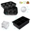 Gereedschap 4/6 Grid Big Ball Square Ice Cube Mold Silicone Ice Cube Maker Diy Round Round Gary Ice Cube Tray voor vriezerdrankjes Balmodel