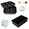 Outils 4/6 Grid Big Ball Square Ice Cube Moule Silicone Ice Cube Maker DIY ROND GRAND CUBE CUBE PLAT POUR LES VORES DE FEUIL