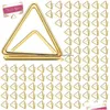 Andere Event -Party liefert 100pcs Tischkarte Halter Dreieck Formstand Stand Clip Mini Metall PO Bildnummer Hochzeit Dekoration Drop Dhosi