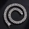 Designer -Anhänger Halsketten Herren Hip Hop Rap Accessoires Neue kubanische Kette Hochwertige leichte Luxus -Volldiamant 15mm Halskette