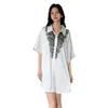 Женская одежда для сна, женская кружевная ловковая рубашка для летней модной рубашки платье для рубашки ночной рубаш
