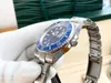 Luxe automatisch horloge mechanisch horloge 40 mm 904L roestvrij staal Swimming Designer Watch Classic Sapphire Three-Noedle Ceramic Ring Men's Watch