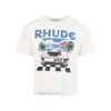 Мужчины T Roomts Роскошная рубашка Rhud Skateboard Streatwear Mens Designer Tshirt Fore Fasual красивая футболка In ins Hot Man Opter