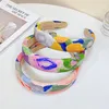 Beautiful Floral Print Headband for Lady Girls Daily Head Wears Ins Dress Up Face Washing Headpiece Accessories