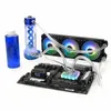 Drives de mouches de refroidissement Syscofolling PC Kit d'eau PC 360 mm Radiateur DIY Système de tube souple liquide avec 5V RVB Lumières Soutenir AMD / Intel CPU Drop OT69R