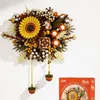 Decorative Flowers Building Blocks Wall Hanging Sunflower Artificial Flower Living Room Decorated Girlfriend Birthday Gift Assembled Toys