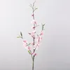 Fleurs décoratives Spring Artificial Plum Blossom Branch Fleur silky Fleur maison DIY DÉCORATION DE MARIAGE BOUQUET PLASTIQUE
