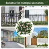 装飾的な花人工葉フェンストランペットプライバシースクリーンストレッチ可能なフェイクバックドロップバインフェンススクリーン屋外庭園