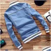 Heren Jackets 2021 Autumn Demin Jacket Patch Designs Fashion Men Winter Denim Streetwear Jeans Drop Delivery Apparel Clothing Outerwear Otkbs