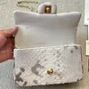 Gradient Color Calfskin Leather Vintage CF Femmes Designer Portefeuille Luxury Lignes écailleuses Sac Sac à épuisse Gol