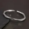 925 Sterling Silver Viking Cuff Bangles for Men and Women Antient Twisted Bracelet Fine Jewelry 240424